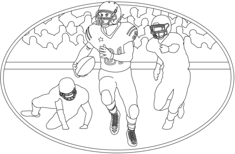 American Football From Nfl Coloring Page